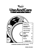 Whirlpool RF316PXY User manual
