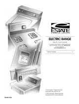 Estate ELECTRIC RANGE User manual