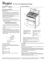 Whirlpool GGG390LX User manual