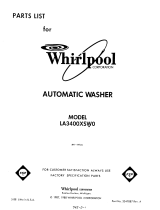 Whirlpool Washer LA3400XSW0 User manual