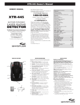Whistler XTR-445 User manual