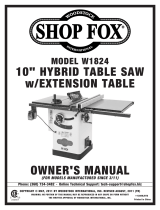 Shop fox W1824 User manual