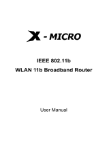 X-Micro Tech. WLAN 11b Broadband Router User manual