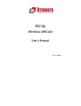 Xterasys Wireless LAN Card User manual