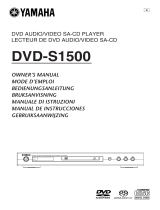 Yamaha DVD-S1500 Owner's manual