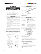 Yamaha Electric Accoustic Guitar Owner's manual