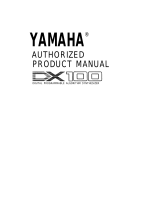 Yamaha DX100 User manual
