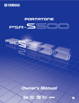 Yamaha PORTATONE PSR-S500 User manual