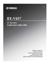 Yamaha RX-V657 User manual