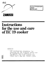 Zanussi EC19 User manual