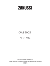 Zanussi GAS HOB ZGF 982 User manual