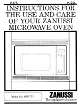 Zanussi MWi771 User manual