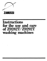 Zanussi Z9292T User manual