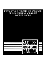 Zanussi ZBW965 User manual