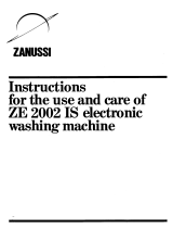 Zanussi ZE 2002 iS User manual