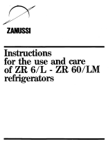 Zanussi ZR 60/LM User manual