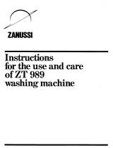 Zanussi ZT989 User manual