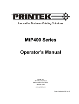 Zebra Technologies MtP400 User manual