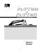 Zebra PA/PT 400 User manual