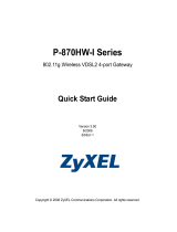 ZyXEL P-870HW-I1 User manual
