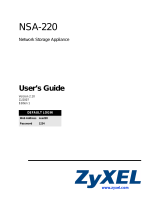 ZyXEL Network Storage Appliance NSA-220 User manual