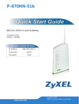 ZyXEL Communications P-870HN-51b User manual