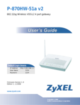 ZyXEL P-870HW-51a User manual
