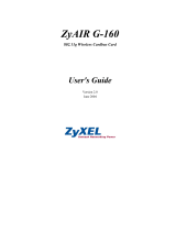 ZyXEL ZyAIR G-160 User manual