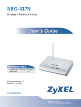 ZyXEL Communications NBG-417N User manual