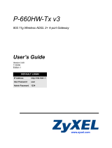 ZyXEL P-6600HW-Tx v3 User manual