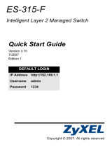 ZyXEL ES-315-F User manual