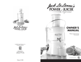 Jack Lalanne's Power Juicer PJEB Owner's manual