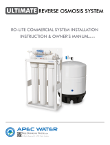 APEC Water Systems Ultimate Ro-Lite Commercial Series Operating instructions