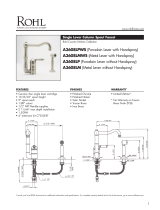 Rohl A3608LMWSSTN-2 Installation guide