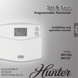 Hunter Fan 44155c / 44157 Thermstat Owner's manual