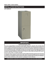 Reznor JT4BE036KA Operating instructions