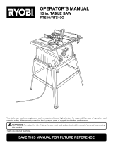 Ryobi RTS10G User guide