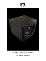 XTZ Cinema Series Sub 3X12 Owner's manual