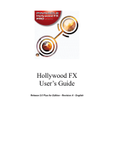 Avid HOLLYWOOD FX V5.5 Owner's manual