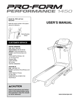 Pro-Form Performance 1450 User manual