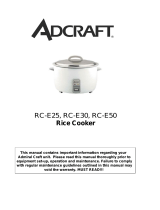 Adcraft RC-E25 User manual