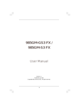 ASROCK 985GM-GS3 FX Owner's manual