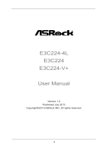 ASROCK E3C224-V User manual