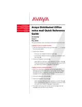 Avaya Distributed Office Voice Mail User manual