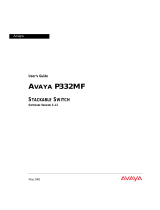 Avaya P332MF User manual