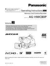 Panasonic AG-HMC Series User AVCCAM AG-HMC80 Series User guide