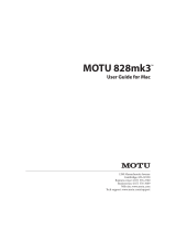 MOTU 828 Mk III Hybrid User manual