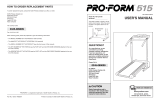 ProForm cadence 820 WETL91000 User manual