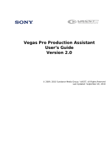 Sony Vegas Pro Production Assistant 2.0 User guide