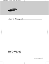 Samsung DVD-V6700S User manual